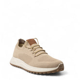 Italian Men Beige Cloth Shoes #4999